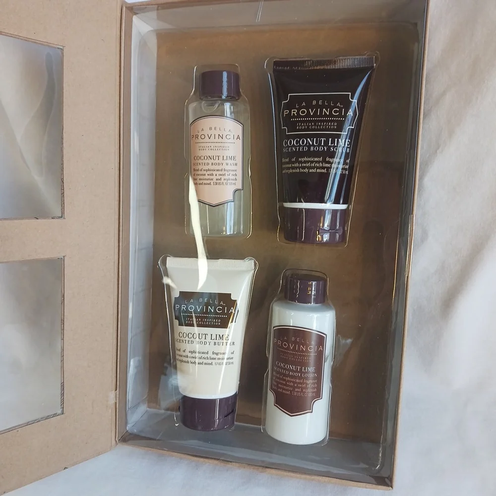 La Bella Provinicia Coconut Lime Body Bath Gift Set NEW